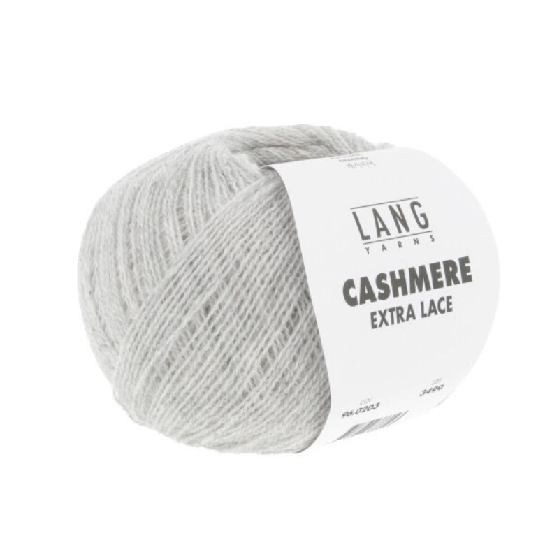 Lang Yarns Cashmere Extra Lace Hellgrau Mélange 0203