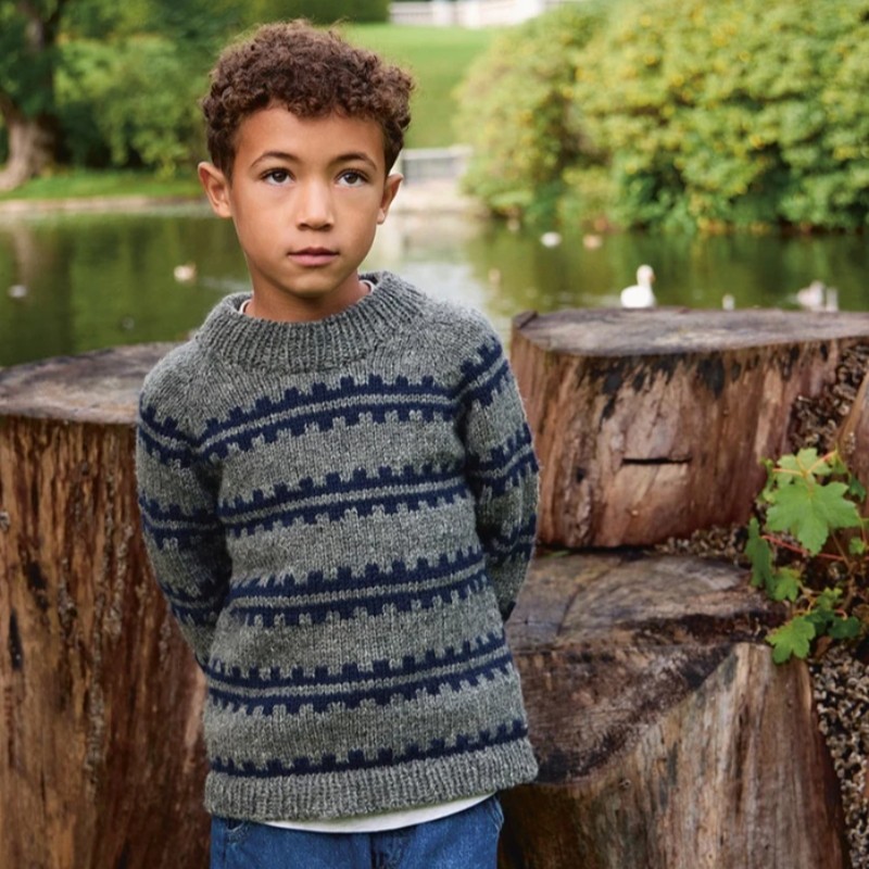 Sandnes 2513 3b Ridge Sweater Junior Strickset
