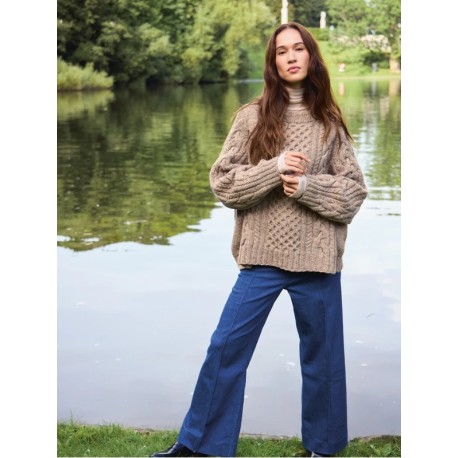 Sandnes 2513 4 Wilbur Cable Sweater Strickset