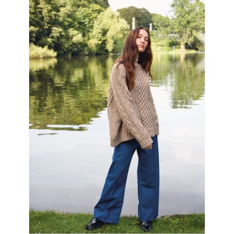 Sandnes 2513 4 Wilbur Cable Sweater Strickset