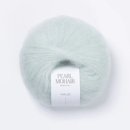 Majo Pearl Mohair Mint Glow 713 Detail