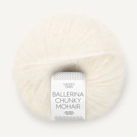 Sandnes Ballerina Chunky Mohair - White 1001 [Preorder]