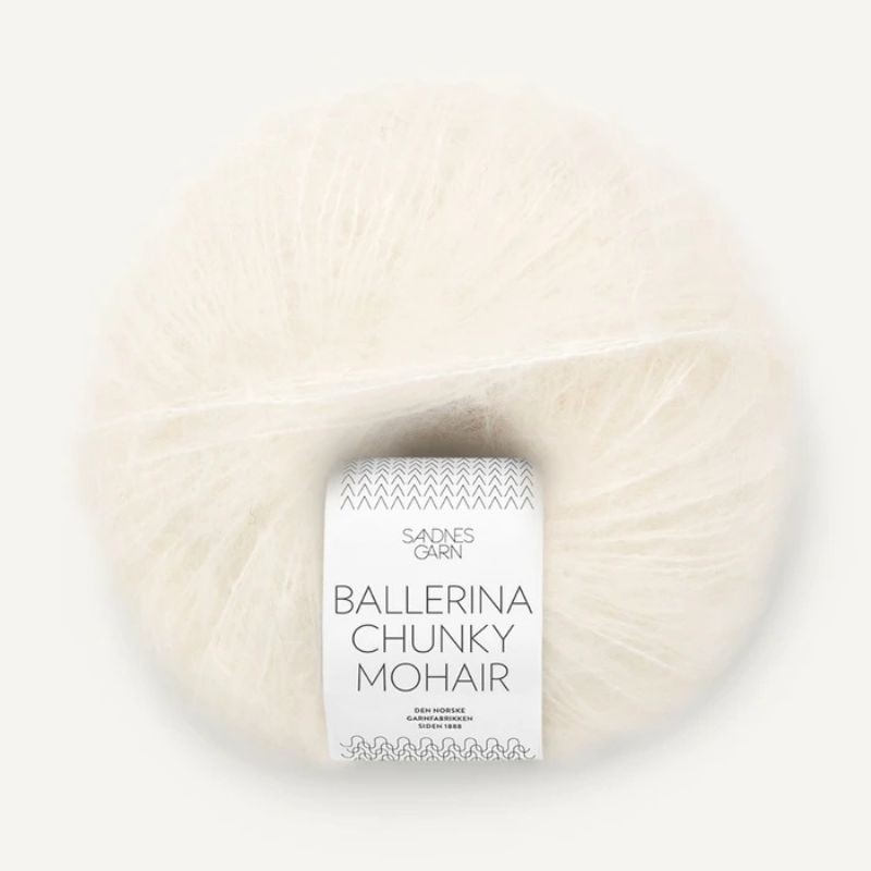 Sandnes Ballerina Chunky Mohair - White 1001 [Preorder]