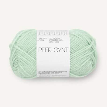 Sandnes Peer Gynt Mint Green 7911 Detail