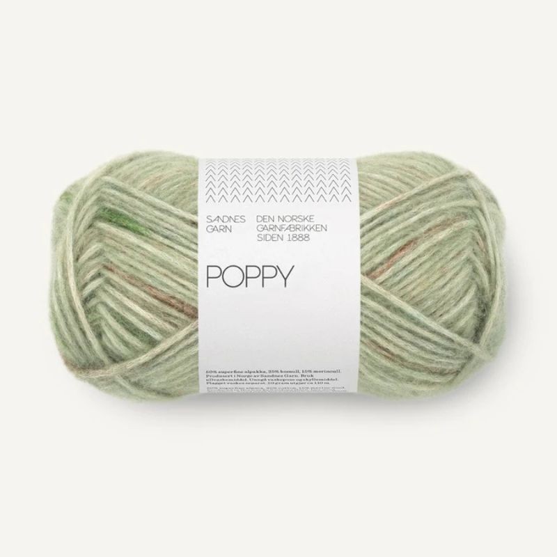 Sandnes Poppy Green Marble 8520