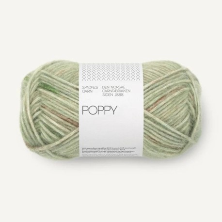 Sandnes Poppy Green Marble 8520