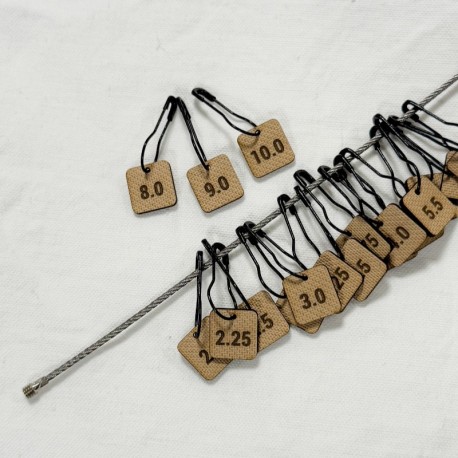 Wolle 7 Project Tag Maschenmarkierer mit Nadelstärken