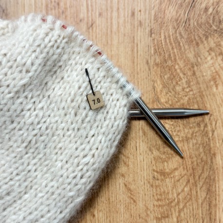 Wolle 7 Project Tag Maschenmarkierer mit Nadelstärken