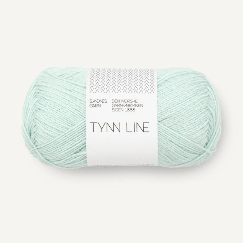 Sandnes Tynn Line Mint Green 7911 Detail