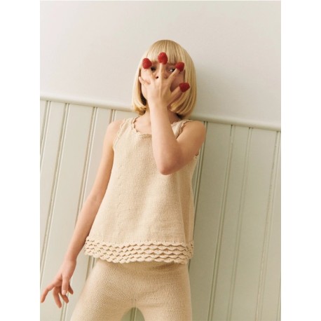 Sandnes 2603 4a Roselyn Singlet Junior Strickset