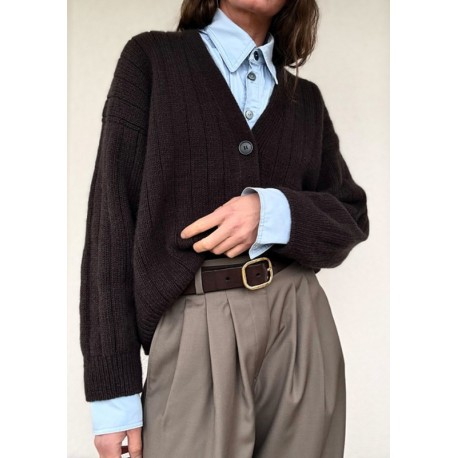 Ohwhata Knit Pinstripe Cardigan Wollpaket