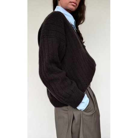 Ohwhata Knit Pinstripe Cardigan Wollpaket