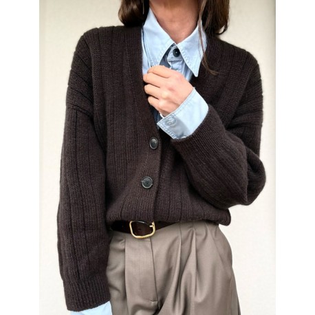 Ohwhata Knit Pinstripe Cardigan Wollpaket