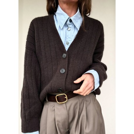 Ohwhata Knit Pinstripe Cardigan Wollpaket