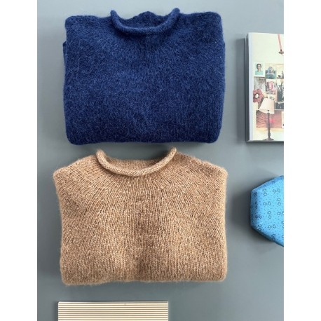 Le Knit Plain Yoke Pullover Wollpaket