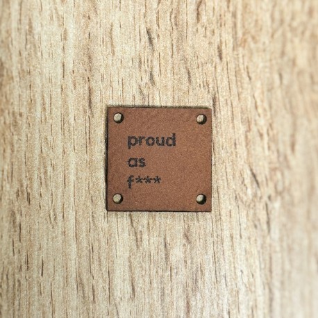 Wolle 7 - Labels zum Aufnähen aus veganem Leder