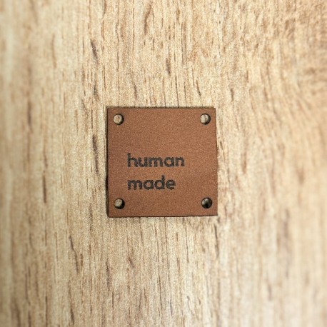 Wolle 7 - Labels zum Aufnähen aus veganem Leder