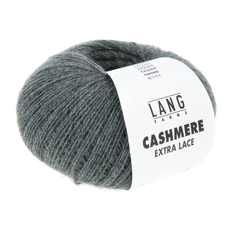 Lang Yarns Cashmere Extra Lace Taubenblau Mélange 0210