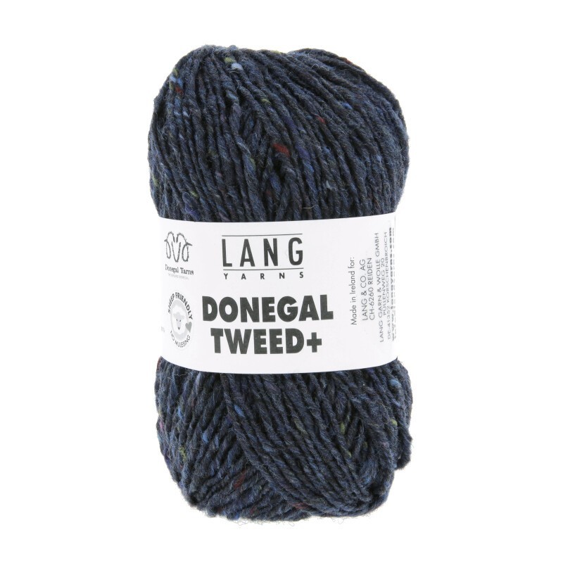 Lang Yarns Donegal Tweed + Stahlblau 0010