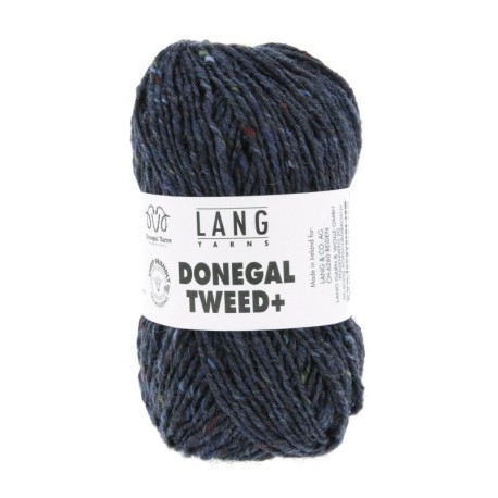 Lang Yarns Donegal Tweed + Stahlblau 0010
