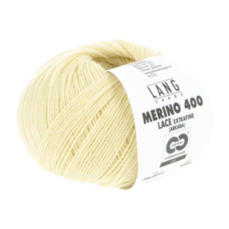 Lang Yarns Merino 400 Lace Babygelb 0012