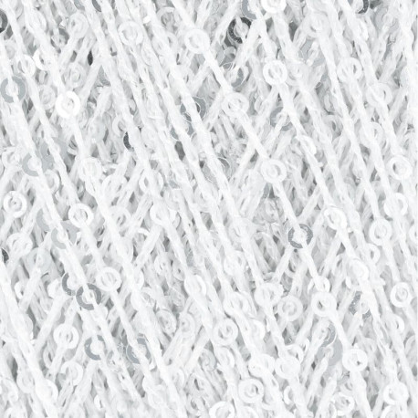 Lang Yarns Paillettes - Weiss / Silber 0001 Detail