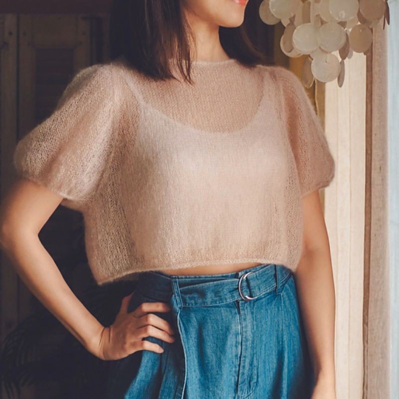 Irene Lin Lily Sheer Top Englisch Wollpaket