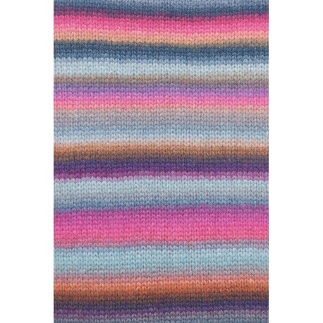 Lang Yarns Cloud Pink/Eisblau/Petrol/Violett 0032 Detail