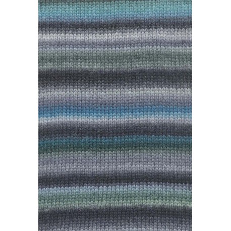 Lang Yarns Cloud Türkis/Grau/Schwarz/Grün 0030 Detail