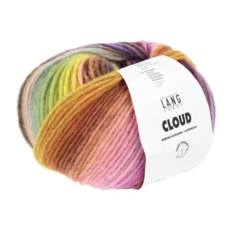 Lang Yarns Cloud Orange/Marine/Gelb/Pflaume 0031