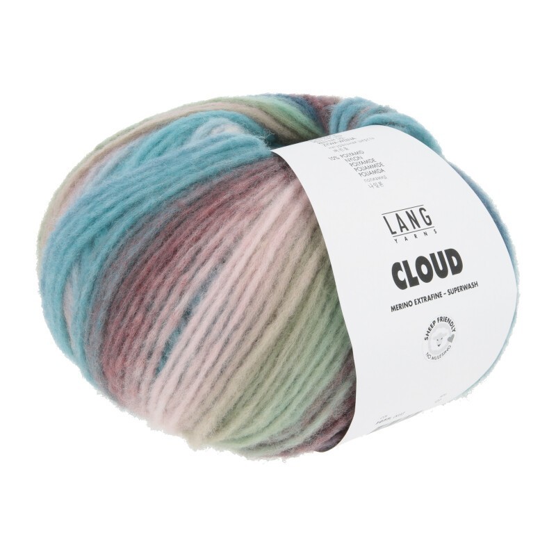 Lang Yarns Cloud Mint/Türkis/Braun/Eisblau 0033
