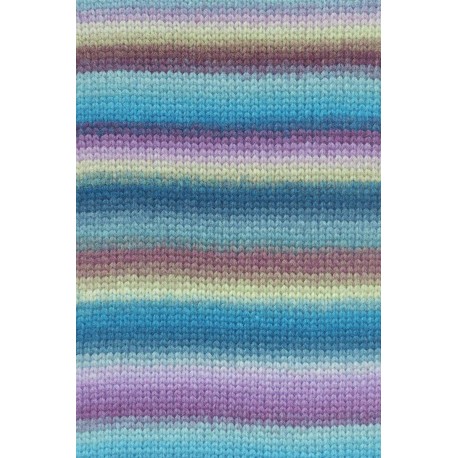 Lang Yarns Cloud Petrol/Türkis/Lila/Hellgrau 0019 Detail