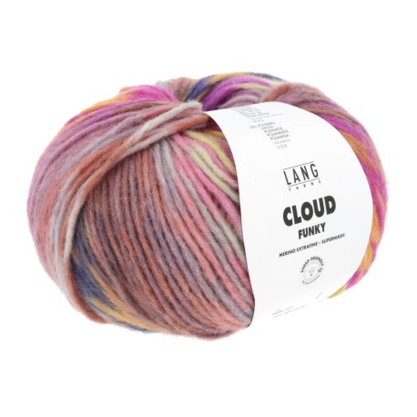Lang Yarns Cloud Funky - Melone/Marine/Gelb/Mauve 0023