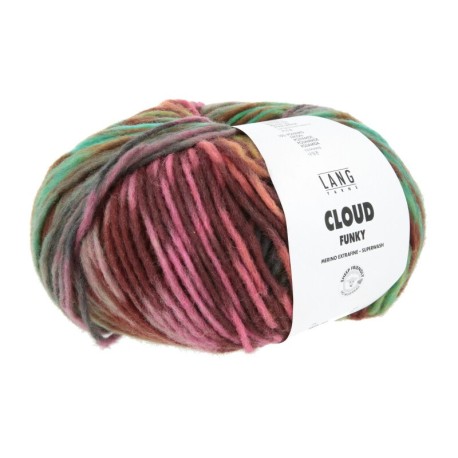 Lang Yarns Cloud Funky - Türkis/Lavendel/Rosa/Grün 0026