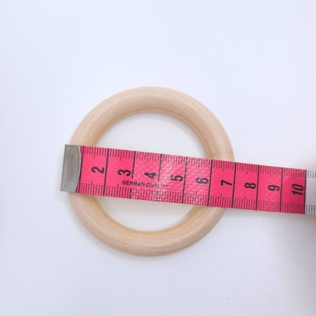 Wolle 7 - Holzring 7 cm