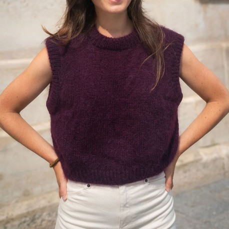 Majo Garn Gisele Slipover Strickset Detail