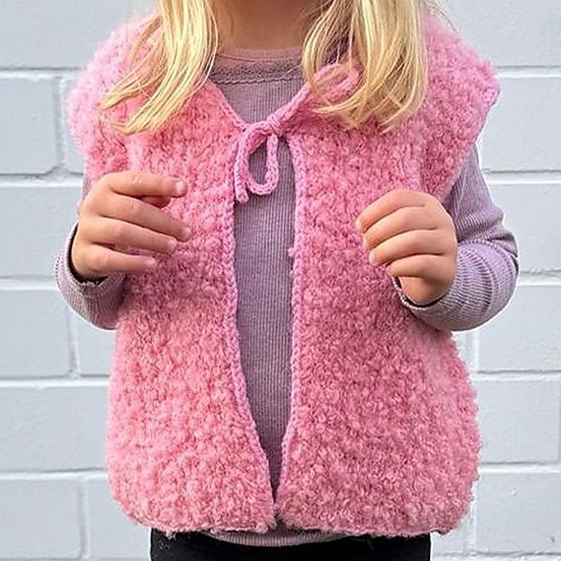 Knitmitjo Mini Fluffy Fleece Vest Wollpaket