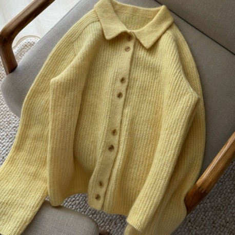 Moreca Knit Chantal Collar Cardigan