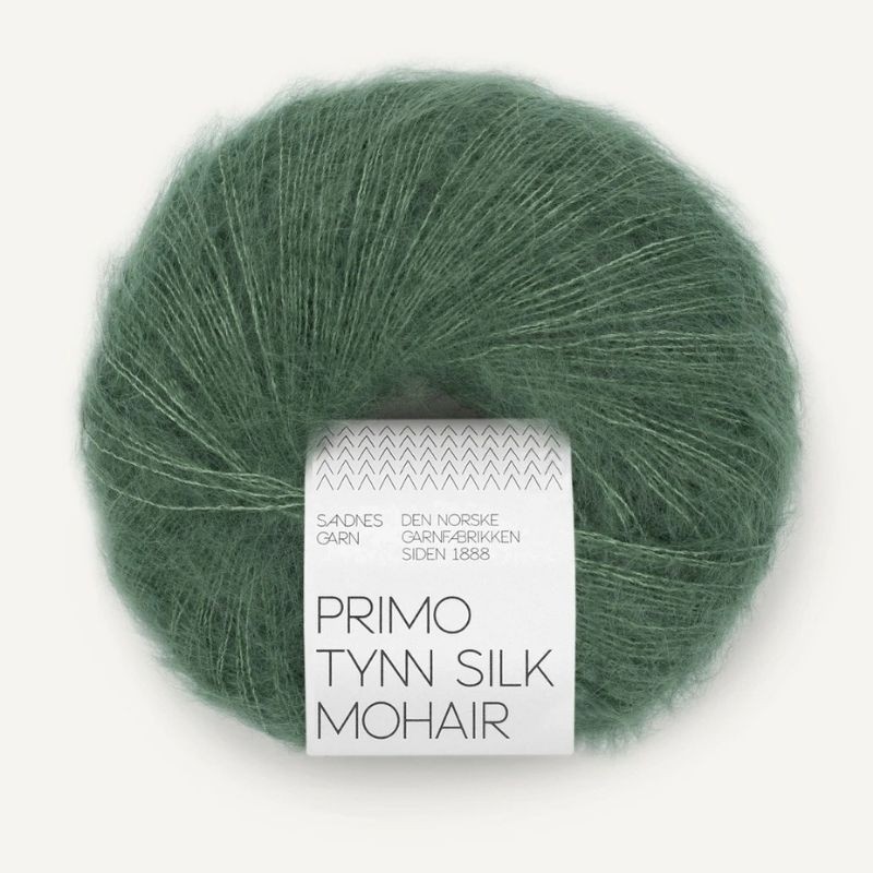 Sandnes Primo Tynn Silk Mohair - Elm Green 8073