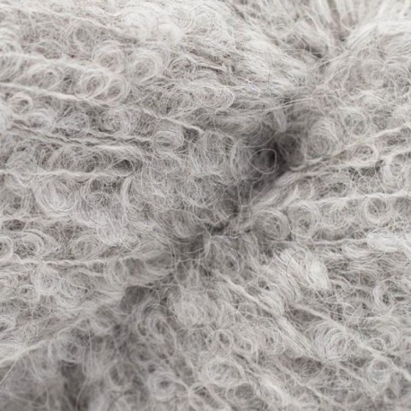 Kremke Alpaka Bouclé - Hellgrau 0025 Detail
