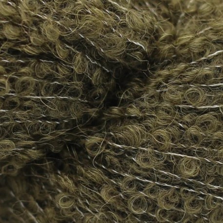 Kremke Alpaka Bouclé - Moosgrün 0040 Detail