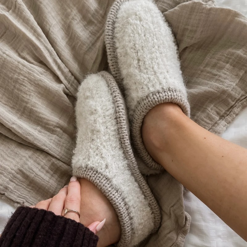 Woolix Teddy Slippers Wollpaket