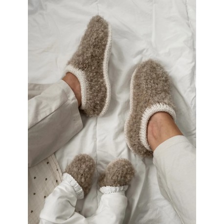 Woolix Mini Teddy Slippers Wollpaket