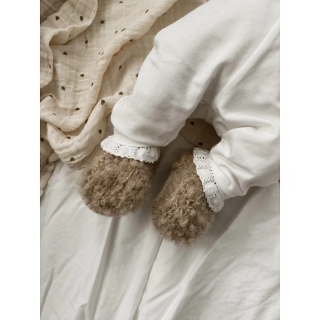 Woolix Mini Teddy Slippers Wollpaket
