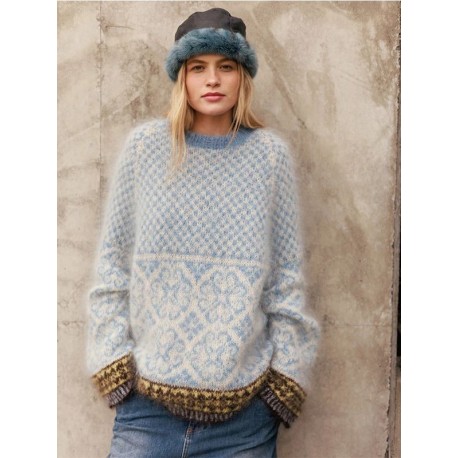 Sandnes 2609 2 Rose Damen Pullover Strickset
