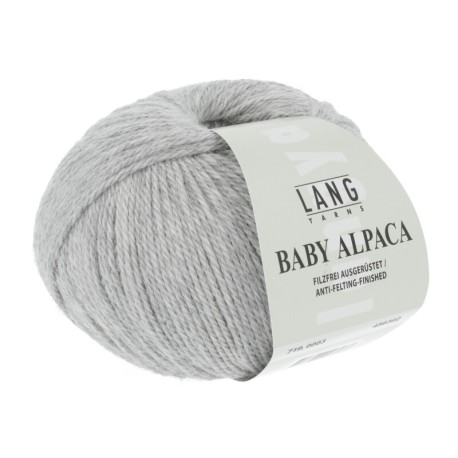 Lang Yarns Baby Alpaca Hellgrau Mélange 0003