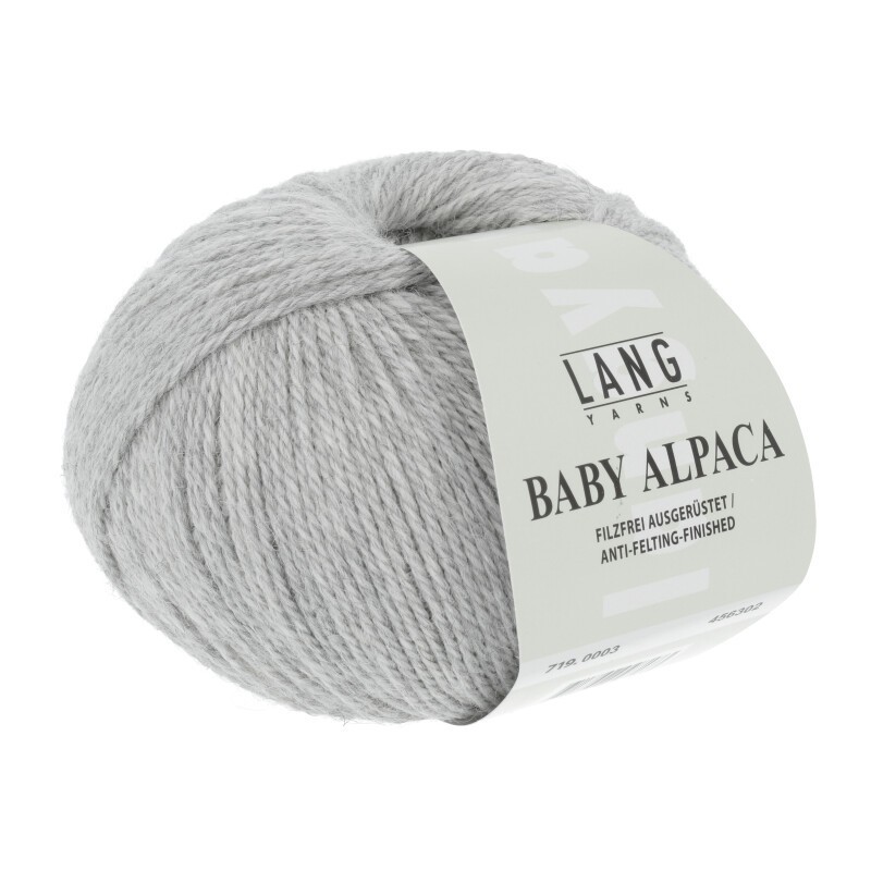 Lang Yarns Baby Alpaca Hellgrau Mélange 0003