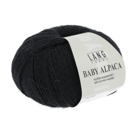 Lang Yarns Baby Alpaca Schwarz 0004