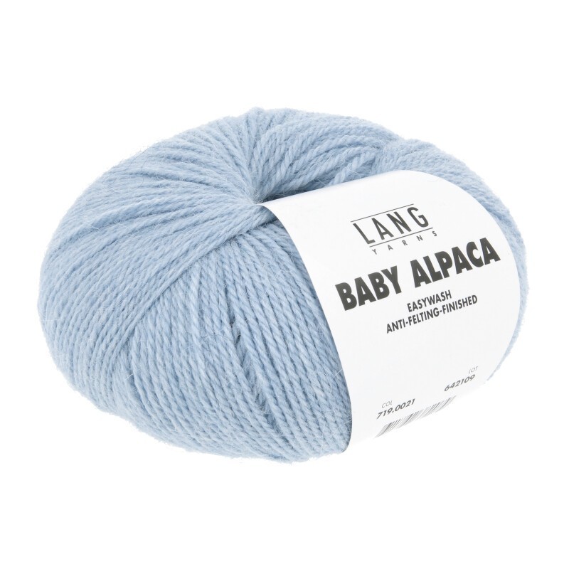 Lang Yarns Baby Alpaca Hellblau Mélange 0021