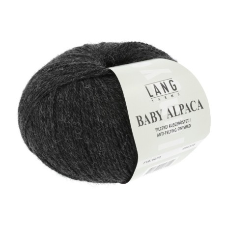 Lang Yarns Baby Alpaca Anthrazit Mélange 0070